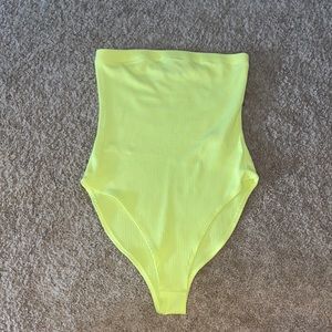 Forever 21 Neon Yellow Bodysuit